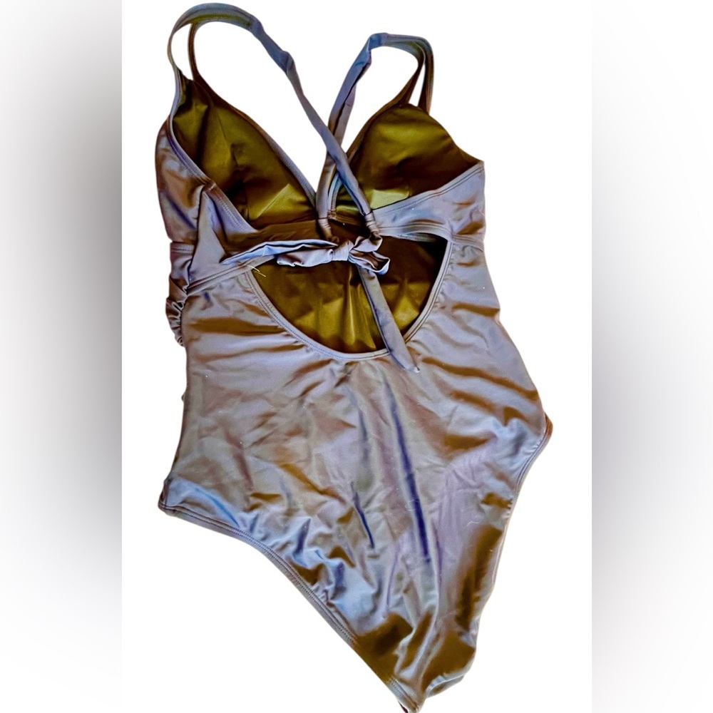 NEW Cupshe Navy One-Piece Swim Suit with Double-Strap Detail Size XL - Picture 2 of 5
